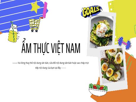 Mẫu PowerPoint ẩm thực Việt Nam đơn giản