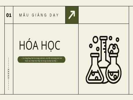 Mẫu PowerPoint Hóa học đẹp