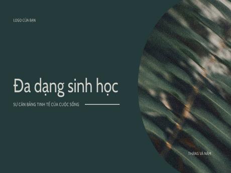 Mẫu Powerpoint Sinh học đơn giản cho học sinh