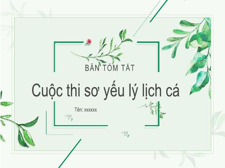 Mẫu Powerpoint thuyết trình Giới thiệu bản thân đẹp