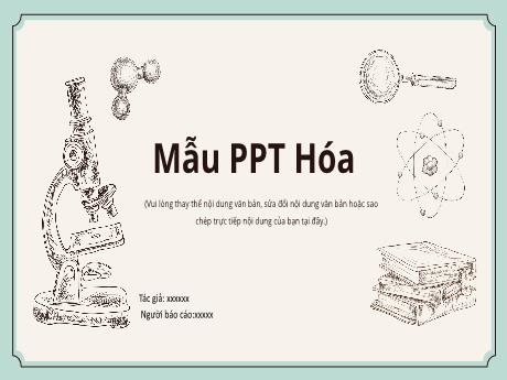 Mẫu Powerpoint thuyết trình Hóa học đơn giản