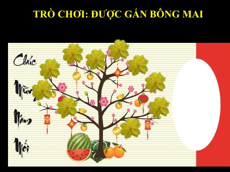 Mẫu PowerPoint trò chơi trắc nghiệm Được gắn bông mai có thời gian