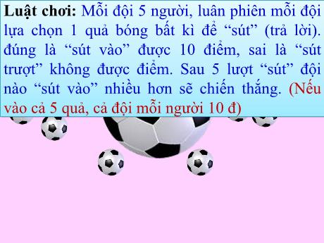 Mẫu PowerPoint trò chơi trắc nghiệm Thi sút luân lưu