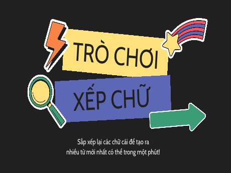 Mẫu PowerPoint trò chơi Xếp chữ