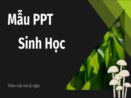 Mẫu slide Powerpoint dành cho môn Sinh học