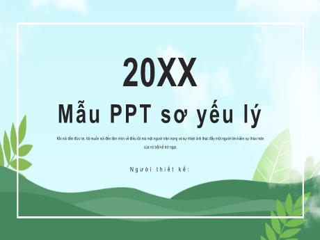 Mẫu slide Powerpoint Giới thiệu bản thân đơn giản