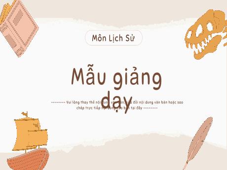 Mẫu slide Powerpoint Lịch sử Việt Nam đơn giản