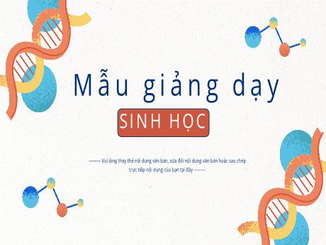 Mẫu slide PowerPoint thuyết trình Sinh học chuyên nghiệp