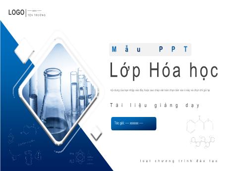 Mẫu thuyết trình PowerPoint Hóa học đơn giản mà đẹp