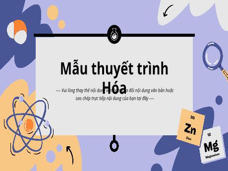 Mẫu thuyết trình PowerPoint Hóa học đơn giản