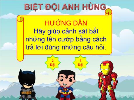 Mẫu trò chơi Biệt đội anh hùng trên PowerPoint