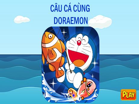 Mẫu trò chơi Câu cá cùng Doraemon trên PowerPoint