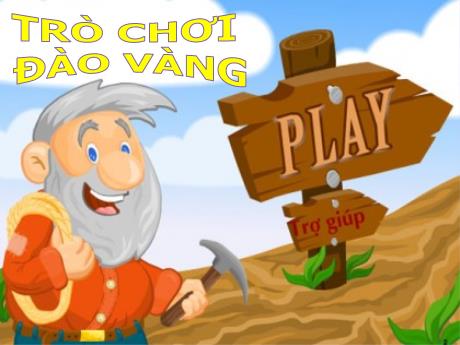 Mẫu trò chơi Đào vàng trên PowerPoint