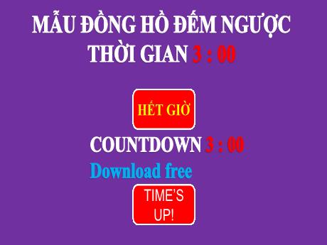 Mẫu trò chơi Đồng hồ đếm ngược thời gian trên PowerPoint